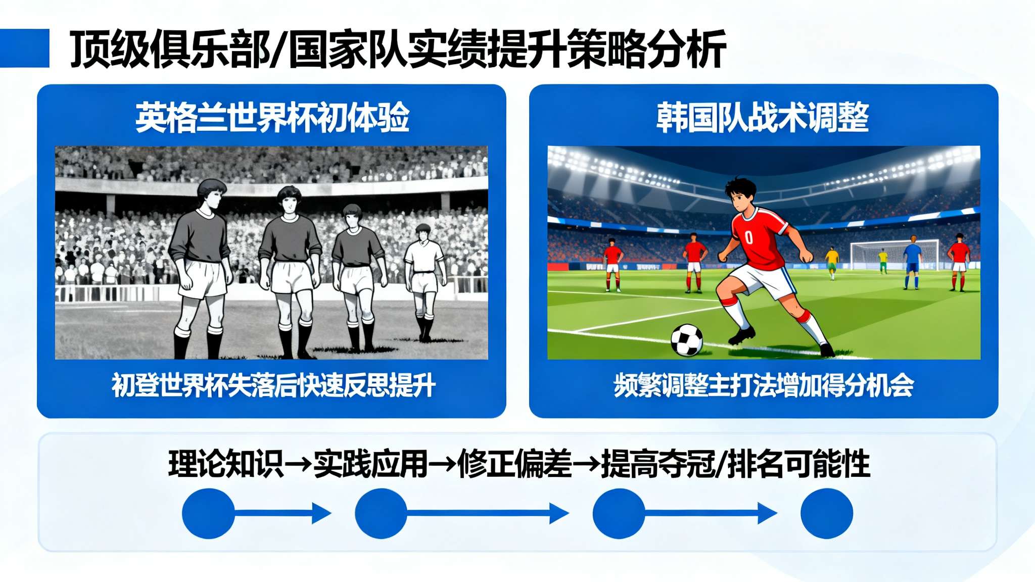此外，用实绩说话已成为各支顶级俱乐部/国家队惯用做法。不论是英格兰初登世界杯舞台